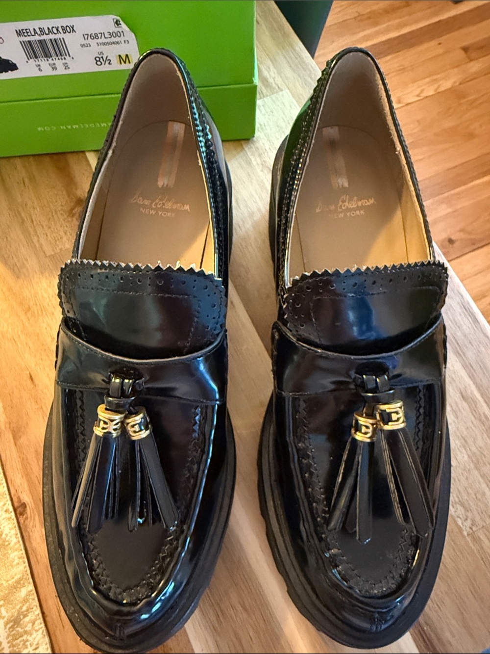 Black Patent Leather Meela Loafers